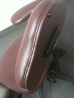 Repaired leather desk chair